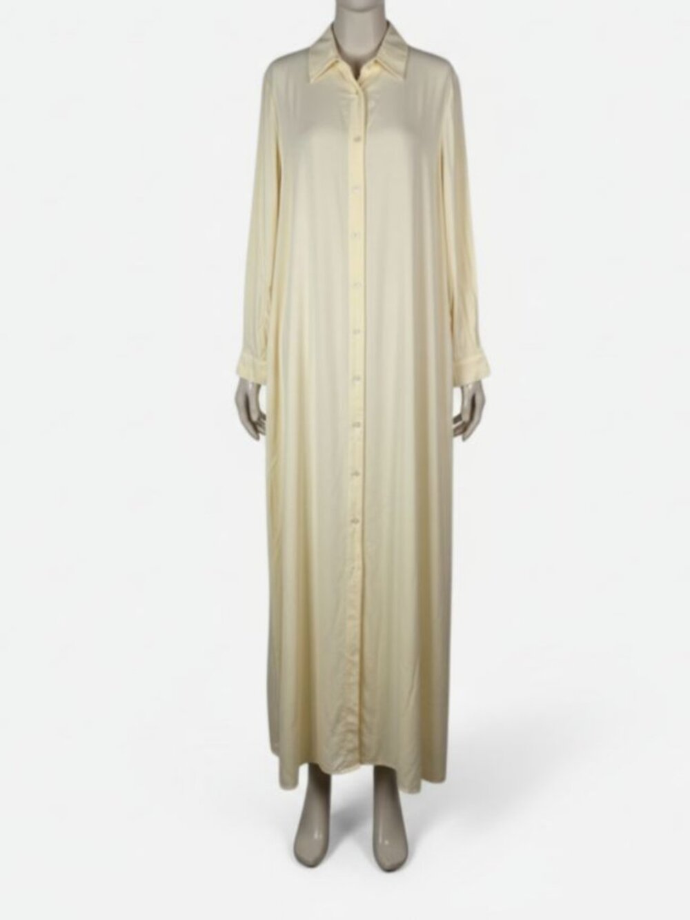 Staud Women's Ivory Alessio Button-Front Maxi Shirtdress Size S